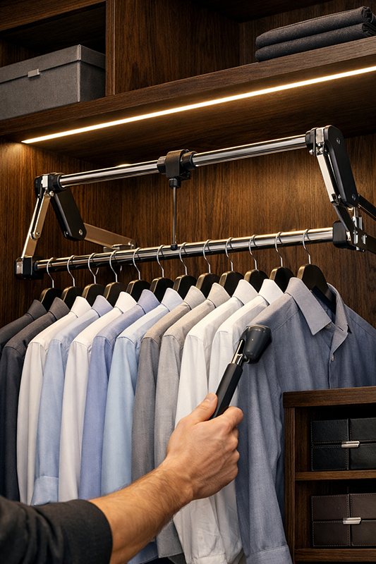 Модерен гардероб с регулируем механизъм