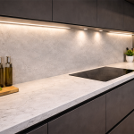 Модерна кухня с LED осветление